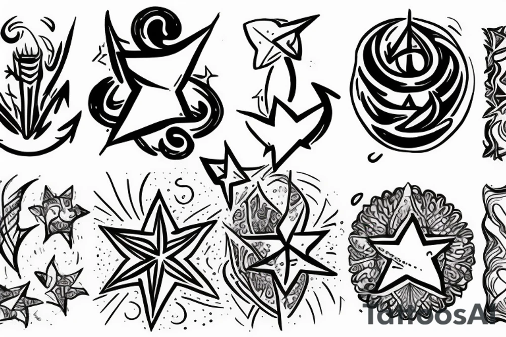 the aquarius star sign tattoo idea