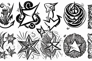 the aquarius star sign tattoo idea