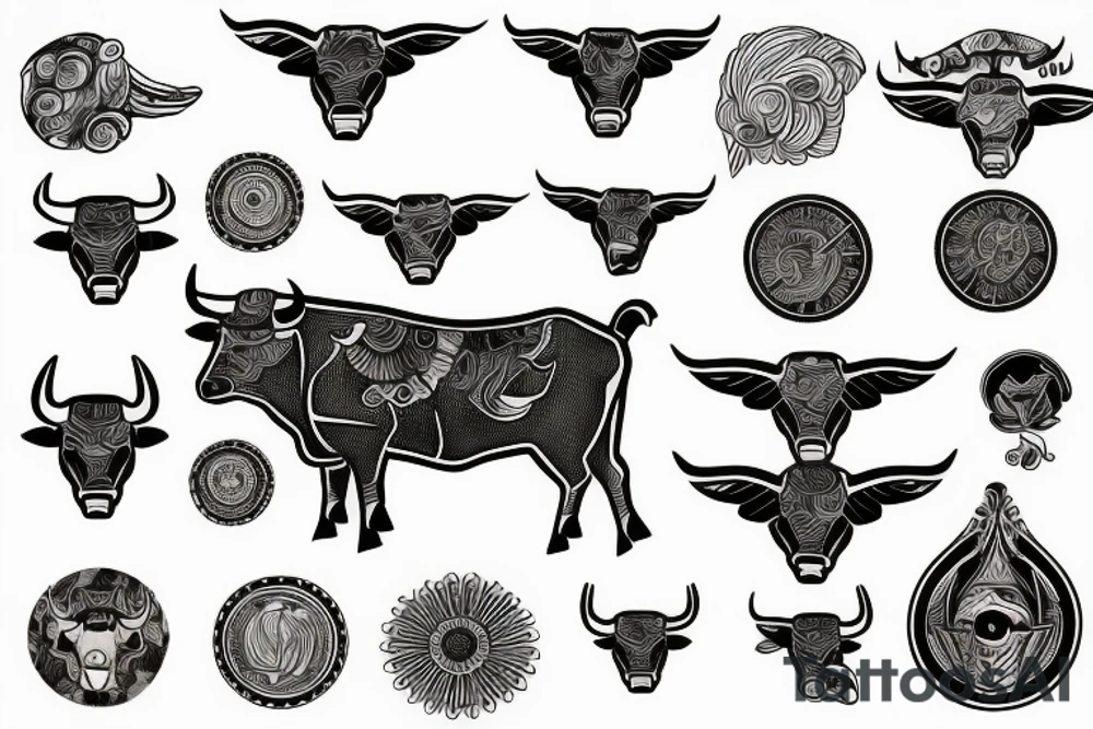A bull with aviation tattoo idea