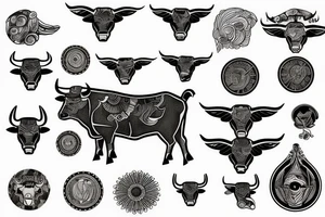 A bull with aviation tattoo idea