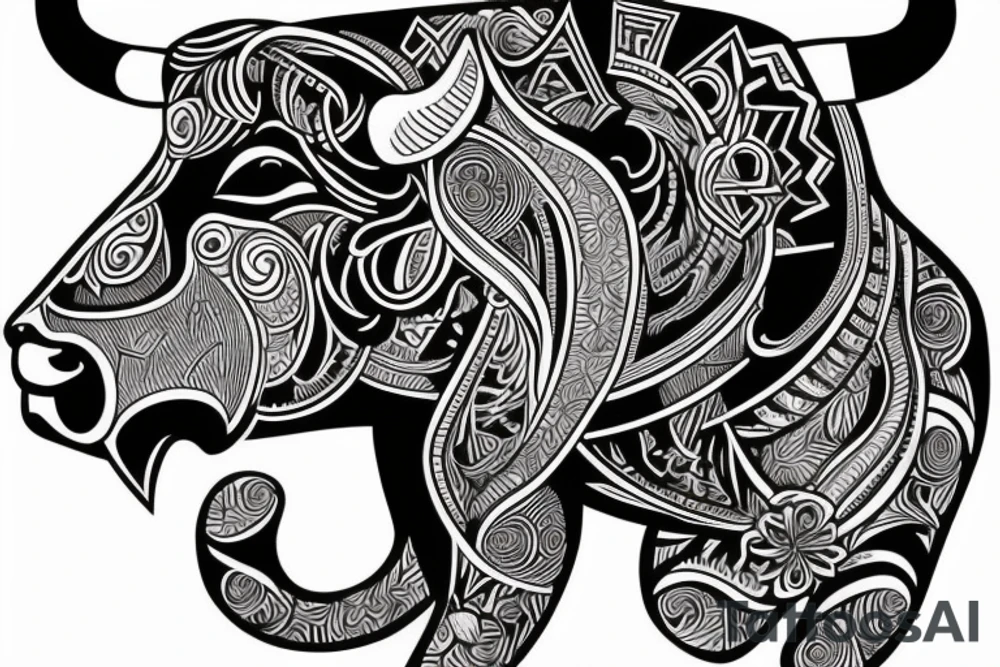 A bull tattoo idea