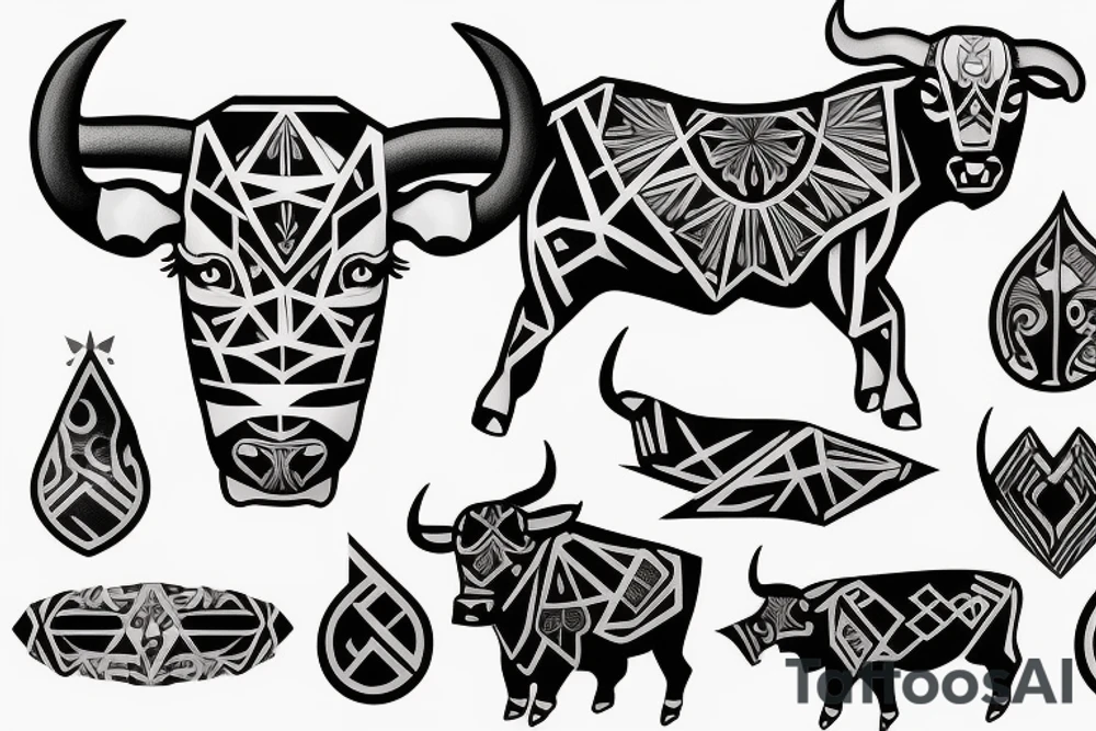 A bull tattoo idea