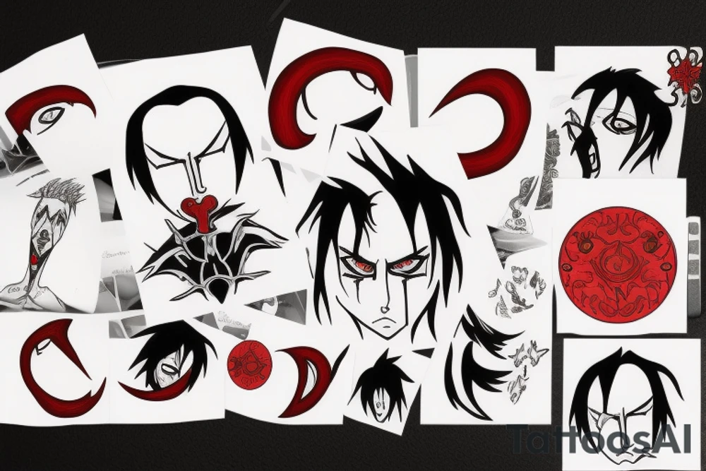 Ulquiorra with red blood tattoo idea