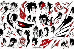 Ulquiorra with red blood tattoo idea