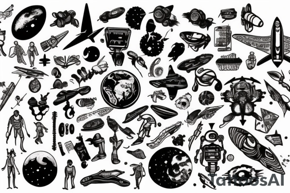 Travel tattoos, space tattoos, matrix tattoos, society is shit tattoos, backpacker, designer, nomad, explorer, curious tattoo idea