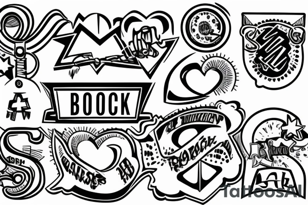 Block letters tattoo idea