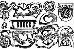 Block letters tattoo idea