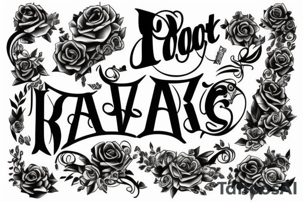 Block letters tattoo idea