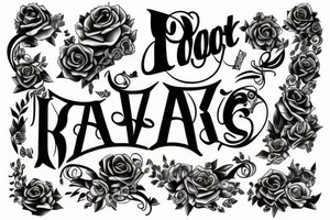 Block letters tattoo idea