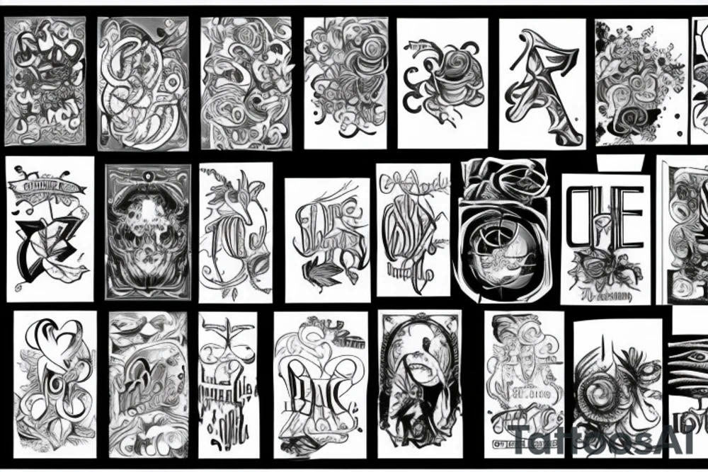 Block letters tattoo idea