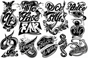 Block letters tattoo idea