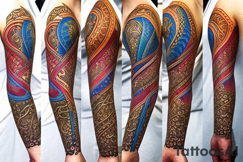 A colored tattoo forearm for men tattoo idea