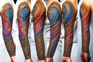 A colored tattoo forearm for men tattoo idea