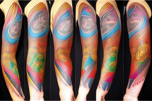 A colored tattoo forearm for men tattoo idea