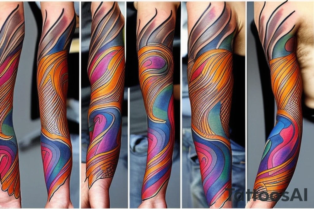 A colored tattoo forearm for men tattoo idea