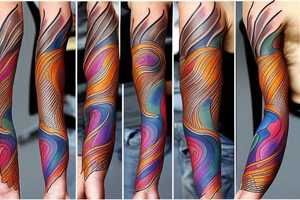 A colored tattoo forearm for men tattoo idea