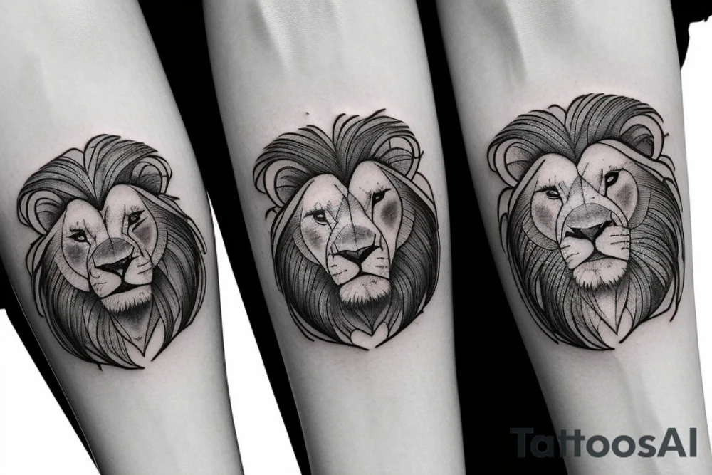 Lion and lamb tattoo idea