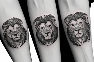 Lion and lamb tattoo idea