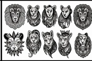 Lion lamb tattoo idea