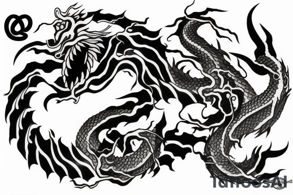 Japanese dragon tattoo idea