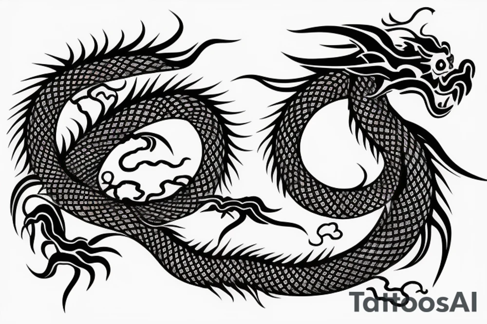 Japanese dragon tattoo idea