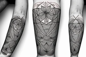 A flower with lines on the outsidd tattoo idea