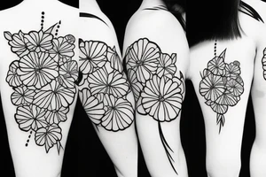 A flower with lines on the outsidd tattoo idea