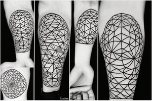 A flower with lines on the outside tattoo idea