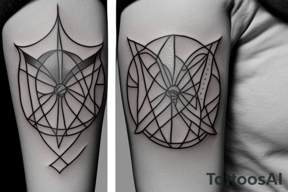 Martini glass balanced on a piston tattoo idea