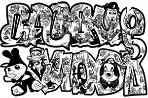 Gangster loonie tunes characters tattoo idea