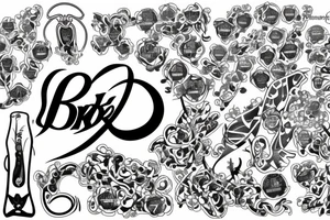 the names Kobe and Kyndall with the infinity symbol tattoo idea