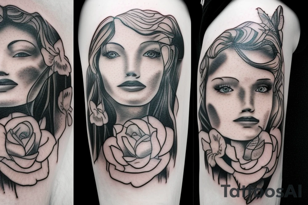 Mother Nature portrait tattoo idea