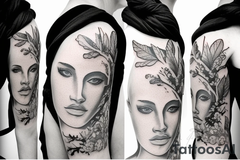 Mother Nature portrait tattoo idea