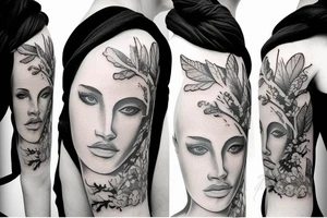 Mother Nature portrait tattoo idea