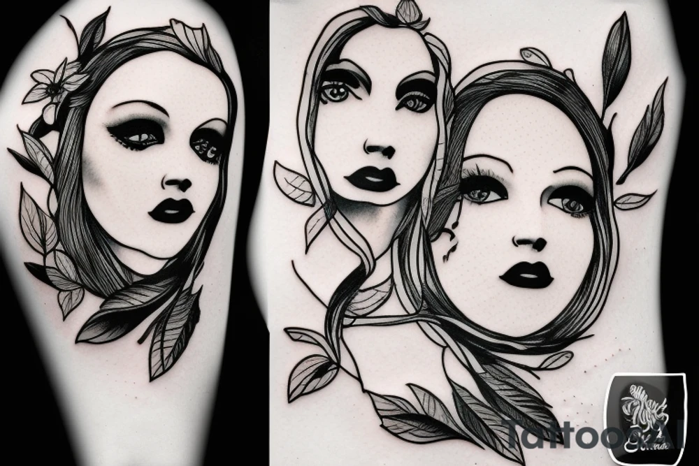 Mother Nature portrait tattoo idea