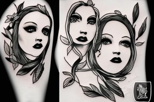Mother Nature portrait tattoo idea