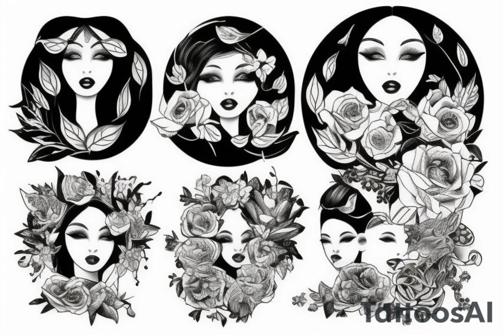 Mother Nature portrait tattoo idea