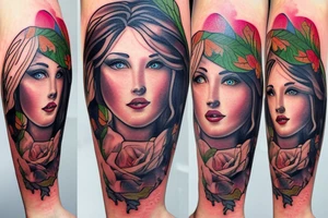 Mother Nature portrait tattoo idea