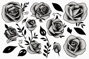 Tears mixed with flowers tattoo idea