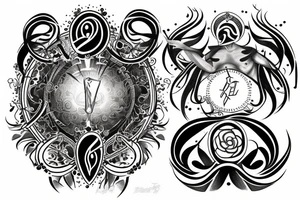 symbolizes the zodiac sign of Gemini tattoo idea