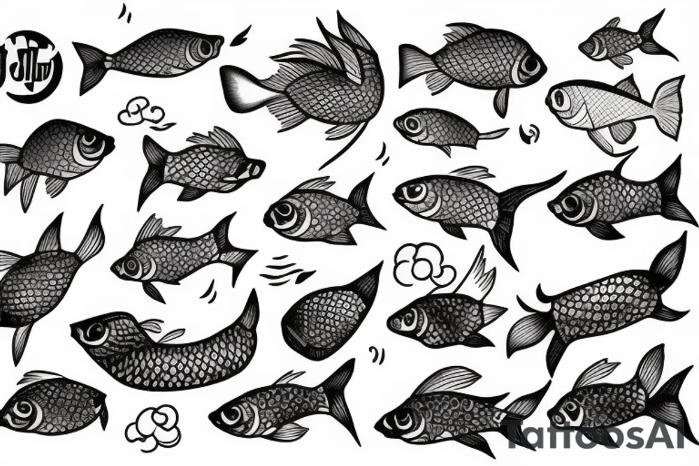 Fish coi, balance, tattoo idea