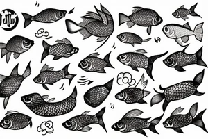 Fish coi, balance, tattoo idea