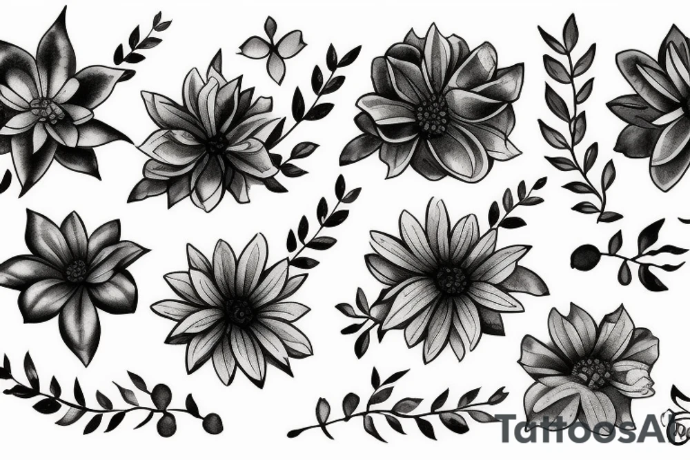 Flowers tattoo idea