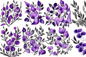 Wisteria and jasmine flowers tattoo idea
