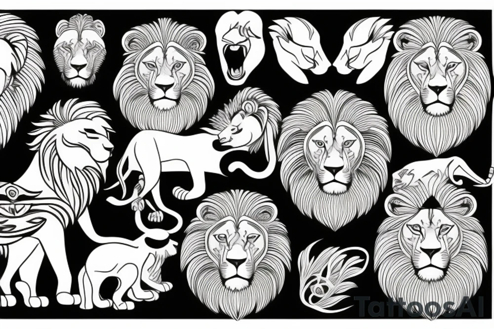 Lion with god tattoo idea