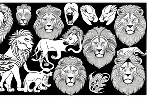 Lion with god tattoo idea