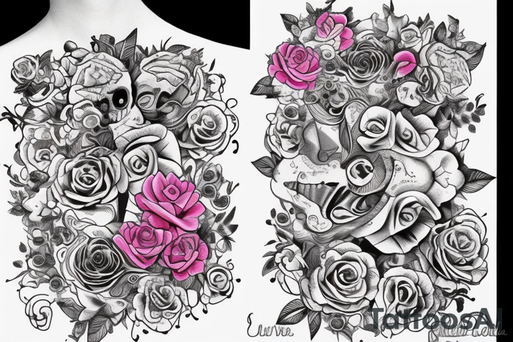 tres peses betas en circulo a color tattoo idea