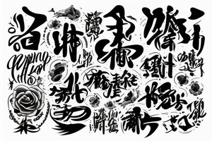 palabra resiliencia en chino tattoo idea