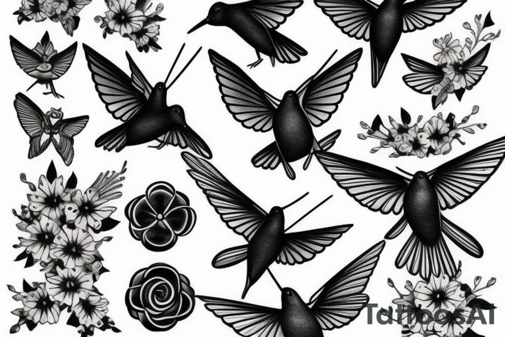 colibri tattoo idea