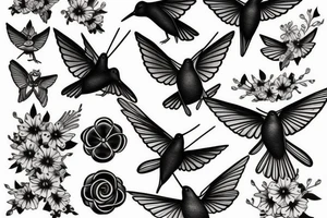 colibri tattoo idea